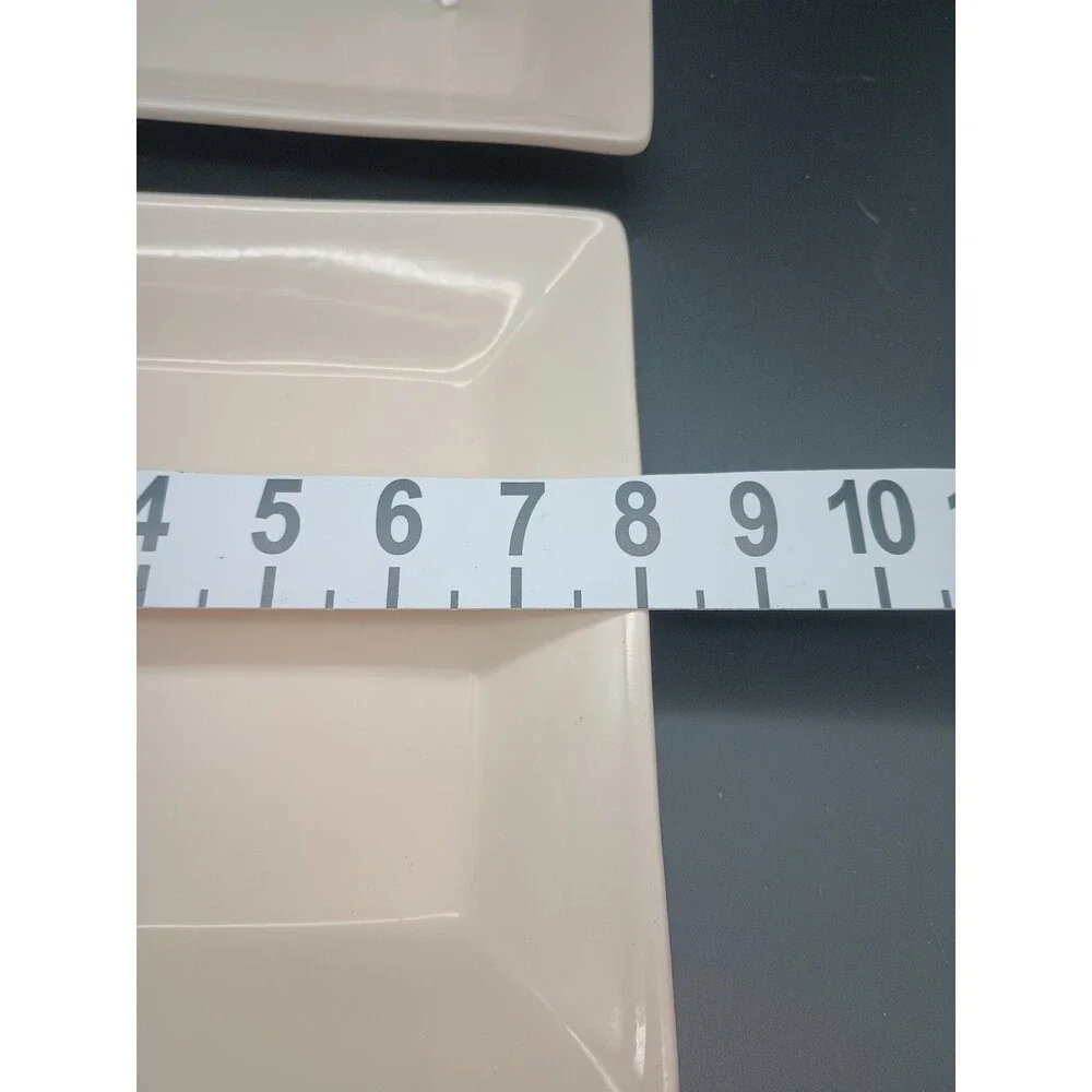 Pier 1 Essential Colours Square Salad Plates  Cream Set Of 2